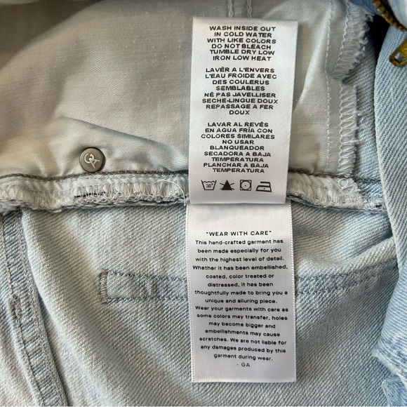 Good American Good Classic Indigo 120 Raw Hem Distressed Jeans, size 2/26 - Picture 15 of 15